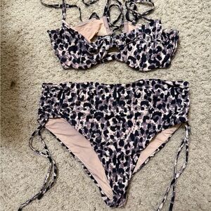 Leopard Highwaisted Bikini Set
